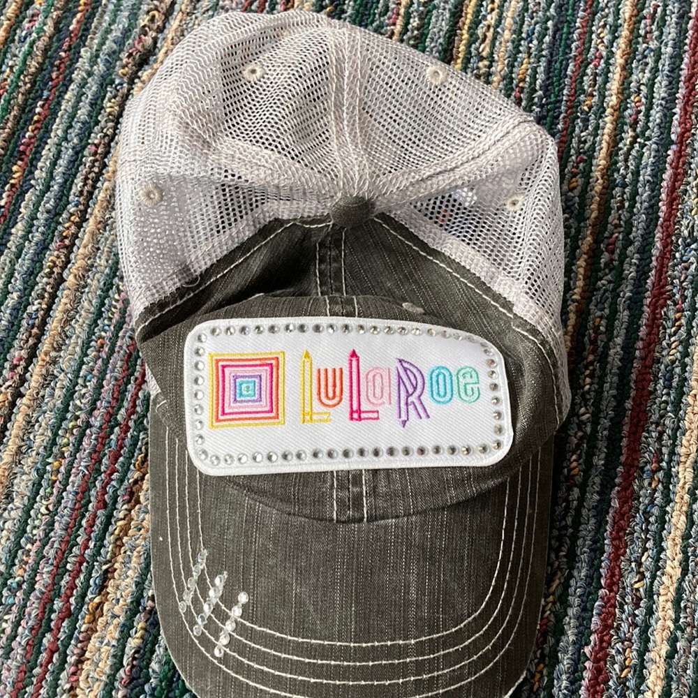 LuLaRoe inspired hat baseball gap gray